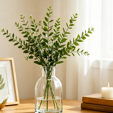 Modern Clear Glass Vase Decorative Flower Container Minimalist Nordic Style Bud Vase for Home Wedding Table Decoration