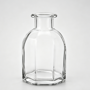 Modern Clear Glass Vase Decorative Flower Container Minimalist Nordic Style Bud Vase for Home Wedding Table Decoration