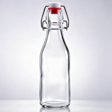 Premium Clear Glass Swing Top Wine Bottle Reusable Airtight Beverage Bottle for Wine Juice Kombucha Water Storage