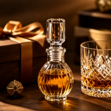 Elegant Clear Glass Mini Wine Bottle Decorative Spirit Bottle Small Liquor Packaging Bottle for Gifts Samples Display