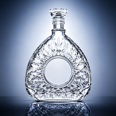 Luxury Embossed Crystal Glass Wine Decanter Bottle Elegant Spirit Whiskey Packaging Container 770ml Premium Clear Glass