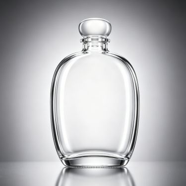 Premium Clear Glass Wine Bottle Oval Spirit Bottle Decorative Liquor Container For Whiskey Brandy Vodka Rum Beverage Packaging