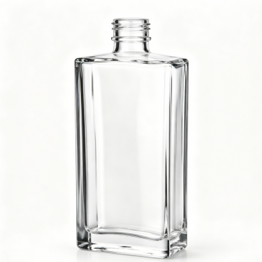 Premium Clear Glass Wine Bottle Square Spirit Bottle Empty Liquor Packaging Container For Whiskey Vodka Brandy Rum Beverage