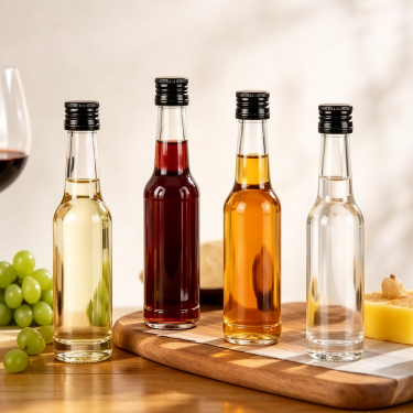 Premium Mini Glass Wine Bottle for Liquor Spirits Whisky Vodka Sample Packaging Food Grade Clear Glass Container