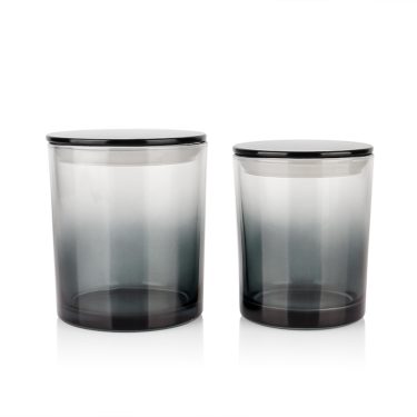 Wholesale custom gradient color luxury 7oz 11oz glass candle jars with lids