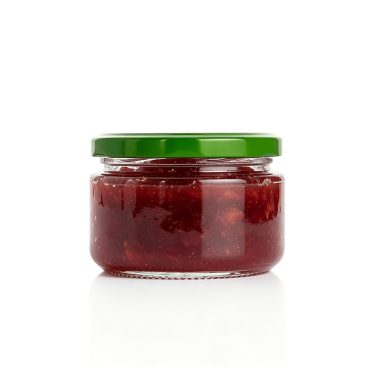 Round glass container wide mouth 240ml glass jar with 82mm twist off metal lid bulk