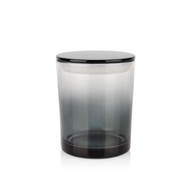 Wholesale custom gradient color luxury 7oz 11oz glass candle jars with lids