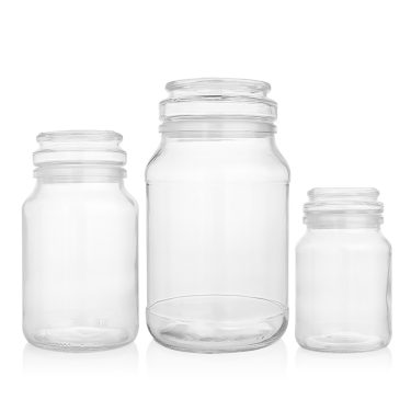 400ml 780ml 1500ml Glass empty freeze dried instant coffee jar with glass lid bulk