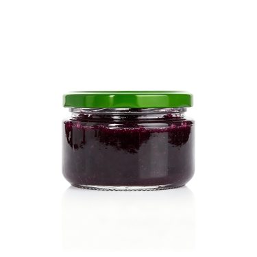 Round glass container wide mouth 240ml glass jar with 82mm twist off metal lid bulk