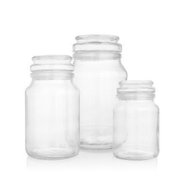 400ml 780ml 1500ml Glass empty freeze dried instant coffee jar with glass lid bulk