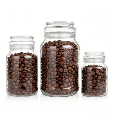 400ml 780ml 1500ml Glass empty freeze dried instant coffee jar with glass lid bulk