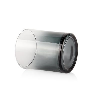 Wholesale custom gradient color luxury 7oz 11oz glass candle jars with lids