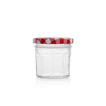 Empty wide mouth glass jam jars with custom airtight lid for sale