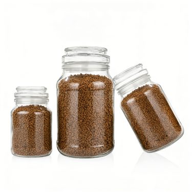 400ml 780ml 1500ml Glass empty freeze dried instant coffee jar with glass lid bulk