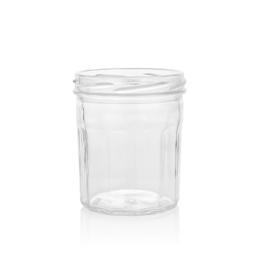 Empty wide mouth glass jam jars with custom airtight lid for sale