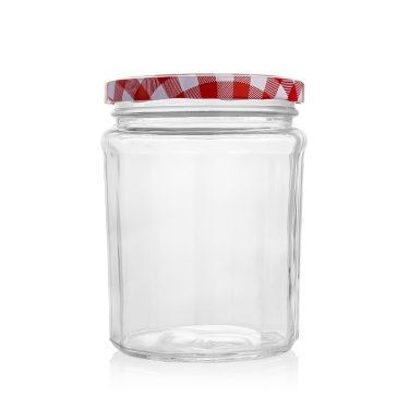 Empty wide mouth glass jam jars with custom airtight lid for sale