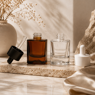 30ml Mountain Base Square Dropper Bottle – Essential Oil Cosmetics Packaging Bottle