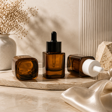 30ml Mountain Base Square Dropper Bottle – Essential Oil Cosmetics Packaging Bottle