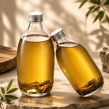 350ml Food Grade High Permeability Cold Brew Tea Glass Bottle For Wholesale Sale