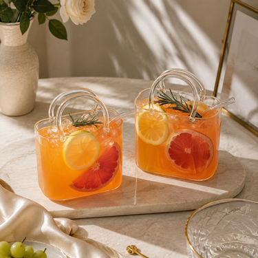 Handmade Blown Glass Cup With Rose Flower Shape Design For Elegant Drinking Decoration And Gift