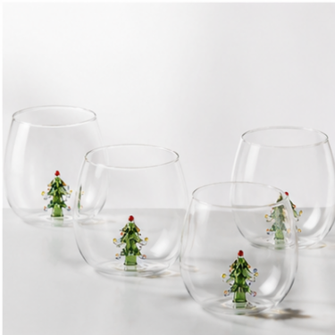 Handmade Blown Glass Cup With Transparent Design For Creative Decoration And Daily Drinking