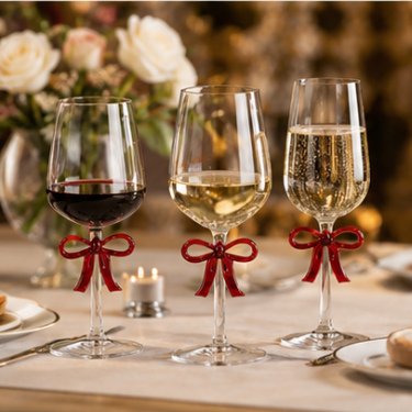 Handcrafted Blown Glass Wine Goblet Elegant Ribbon Stem Drinking Cup for Red Wine White Wine Champagne Cocktail Beverage