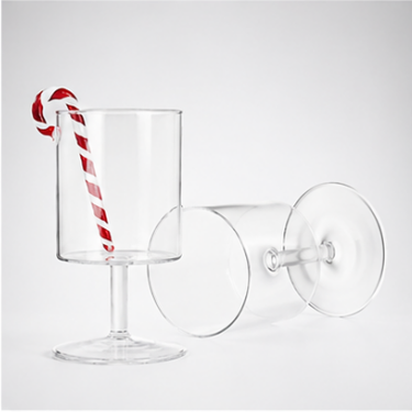 Hand Blown Glass Cup Creative Stemmed Drinking Glass Modern Cocktail Juice Dessert Cup for Home Bar Restaurant Party