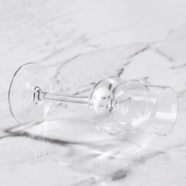 100ml Handmade Blown Glass Cup With Long Stem Elegant Transparent Wine Glass For Decoration And Drinking