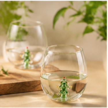 Handmade Blown Glass Cup With Transparent Design For Creative Decoration And Daily Drinking