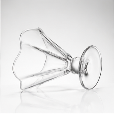 Elegant Blown Glass Cup Transparent Decorative Dessert Cup Handmade Crystal Style Tableware