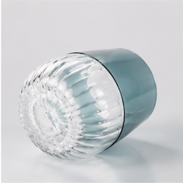Modern Handmade Blown Glass Cup With Gradient Color Design For Drinking Decoration And Gift Collection