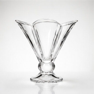 Elegant Blown Glass Cup Transparent Decorative Dessert Cup Handmade Crystal Style Tableware