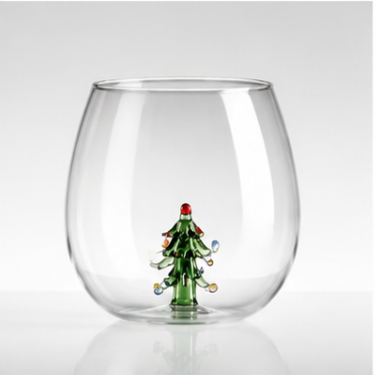 Handmade Blown Glass Cup With Transparent Design For Creative Decoration And Daily Drinking