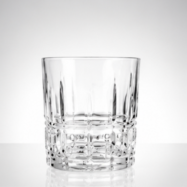 Modern Clear Glass Cup With Diamond Cut Texture For Water Coffee Tea Juice Beverage And Restaurant Tableware