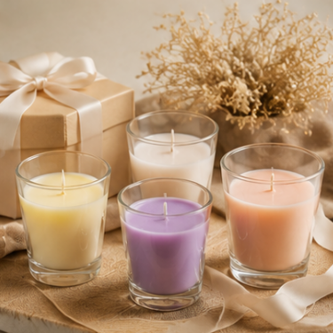 50ml 55ml 100ml 200ml Clear Glass Candle Jar For Scented Candle Making With Elegant Tapered Shape