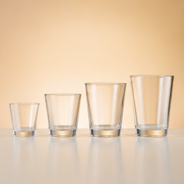 50ml 55ml 100ml 200ml Clear Glass Candle Jar For Scented Candle Making With Elegant Tapered Shape
