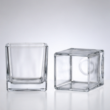 50ml 100ml 300ml 600ml Clear Glass Candle Jar With Thick Bottom For Handmade Scented Candles