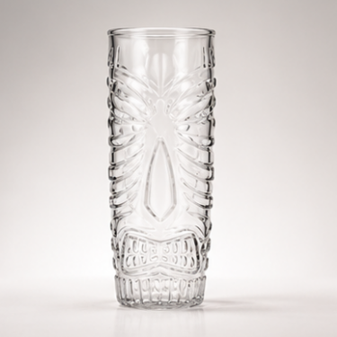 600ml Tall Embossed Clear Glass Drinking Cup Vintage Highball Glass Tumbler For Water Juice Beer Cocktail Iced Beverage