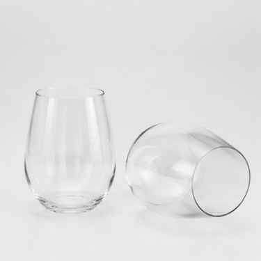480ml Clear Stemless Glass Cup Elegant Transparent Drinking Tumbler for Water Wine Juice Home Restaurant
