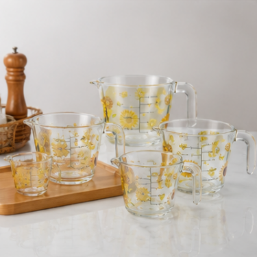 500ml Glass Measuring Cup With Handle Heat Resistant Transparent Borosilicate Kitchen Baking Cup