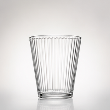 Modern Vertical Ribbed Glass Drinking Cup Clear Tumbler 220ml 320ml Reusable Water Juice Coffee Tea Beverage Glassware