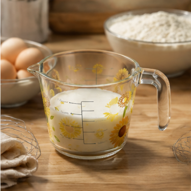 500ml Glass Measuring Cup With Handle Heat Resistant Transparent Borosilicate Kitchen Baking Cup