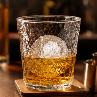 Organic Textured Glass Drinking Cup Clear Irregular Tumbler 280ml 330ml Reusable Water Juice Coffee Tea Beverage Glassware