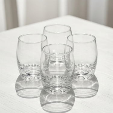 Clear Glass Cup 80ml Empty Round Espresso Coffee Mug Heavy Base Whiskey Shot Tumbler For Drinking Water Juice Milk Tea