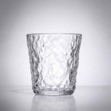 Organic Textured Glass Drinking Cup Clear Irregular Tumbler 280ml 330ml Reusable Water Juice Coffee Tea Beverage Glassware
