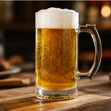 500ml Clear Glass Beer Mug Thick Bottom Large Handle Drinking Cup for Beer Juice Water Bar Restaurant Use