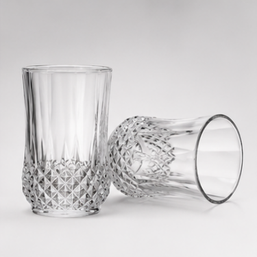 Luxury Diamond Pattern Glass Drinking Cup 200ml 240ml Clear Crystal Whiskey Water Juice Cocktail Tumbler for Home Hotel Restaurant