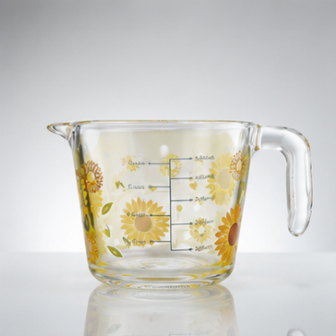 500ml Glass Measuring Cup With Handle Heat Resistant Transparent Borosilicate Kitchen Baking Cup