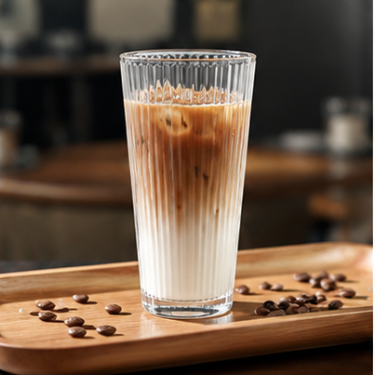 Modern Vertical Ribbed Glass Drinking Cup Clear Tumbler 220ml 320ml Reusable Water Juice Coffee Tea Beverage Glassware