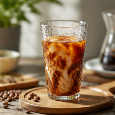 Premium Clear Glass Cup With Textured Surface For Coffee Tea Juice Drinking And Custom Tableware Use